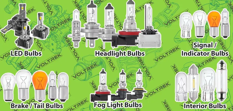 The VOLTREK bulb range: LED, headlight, signal, brake, fog and interior bulbs