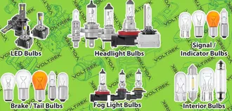 The VOLTREK bulb range: LED, headlight, signal, brake, fog and interior bulbs