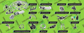 The full VOLTREK range of sensors, switches, coils and EGR valves